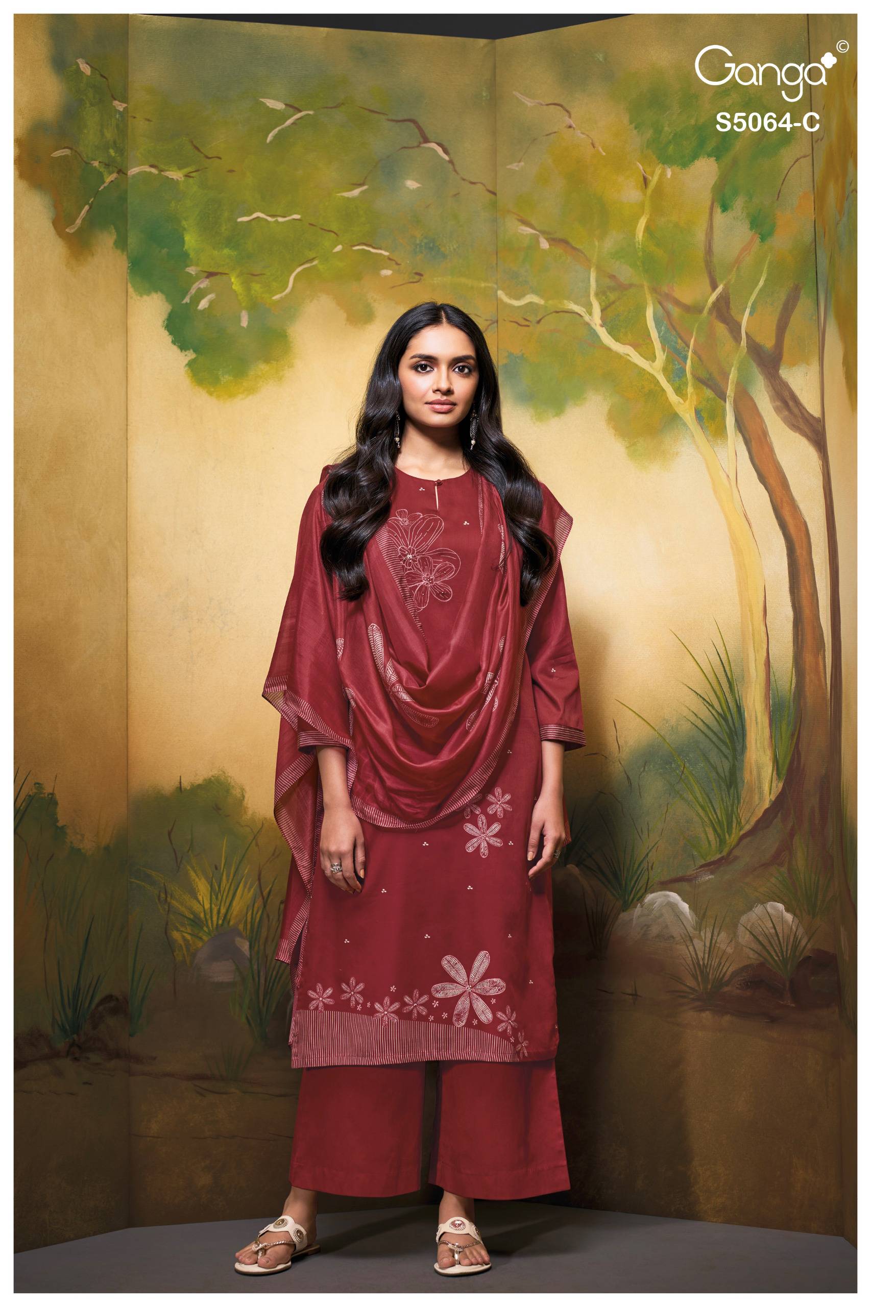 MAEVINA 5064 SERIES BY GANGA FASHION Stylish Beautiful Colourful COTTON SATIN Dresses At Wholesale Price